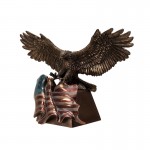 American Bald Eagle American Flag Statue