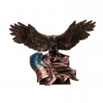 American Bald Eagle American Flag Statue