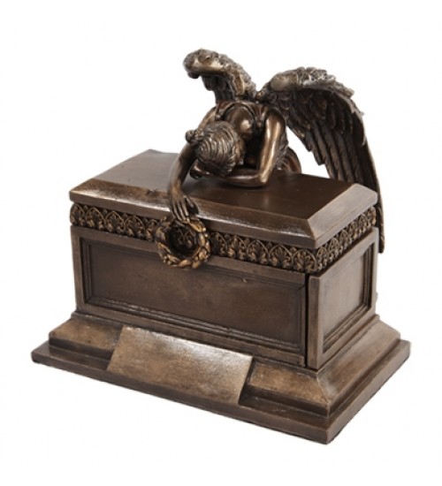 Angel of Bereavement Memorial Keepsake Urn - Bronze