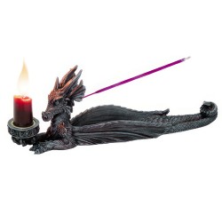 Lounging Dragon Incense Burner Candle Holder