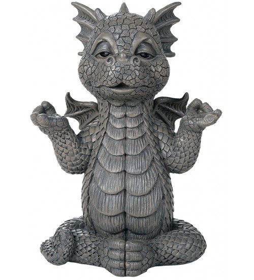 Meditating Dragon Garden Statue