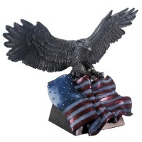 American Bald Eagle American Flag Statue