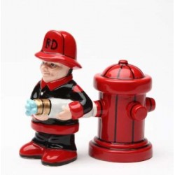 Fireman Salt and Pepper Shakers