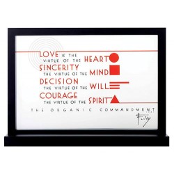 Frank Lloyd Wright Organic Commandment Art Glass Panel