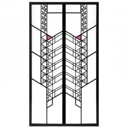 Frank Lloyd Wright Hollyhock House Art Stained Glass Panel