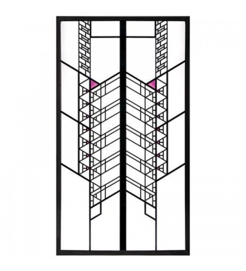 Frank Lloyd Wright Hollyhock House Art Stained Glass Panel