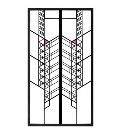 Frank Lloyd Wright Hollyhock House Art Stained Glass Panel