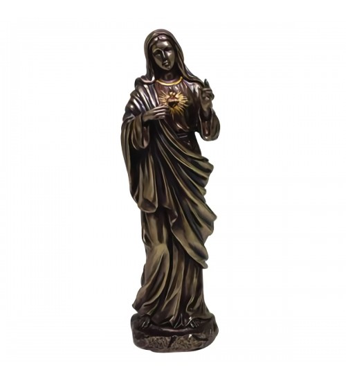 Sacred Heart of Mary Bronze Christian Statue