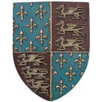 Fleur de Lis and Lions Medievel Knights Shield Plaque