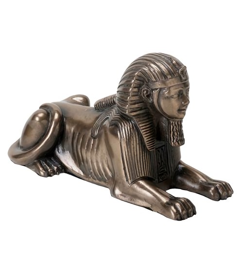 Sphinx Small Bronze Resin Egyptian Statue - 2 Inches