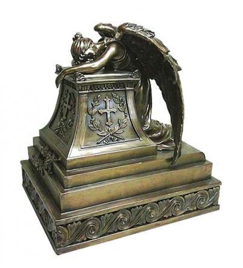 Mourning Angel Bronze Memorial Urn