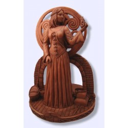 Brigit Goddess of the Hearth Candle Holder Statue