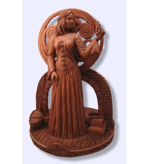 Brigit Goddess of the Hearth Candle Holder Statue