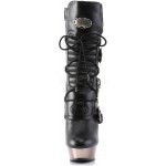 Spine Heeled Muerto Calf High Boots