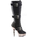 Spine Heeled Muerto Studded Knee Boots