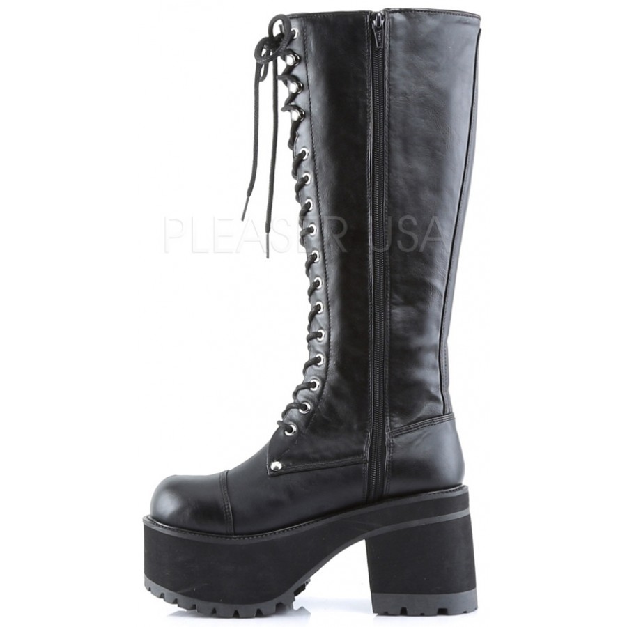 mens platform combat boots