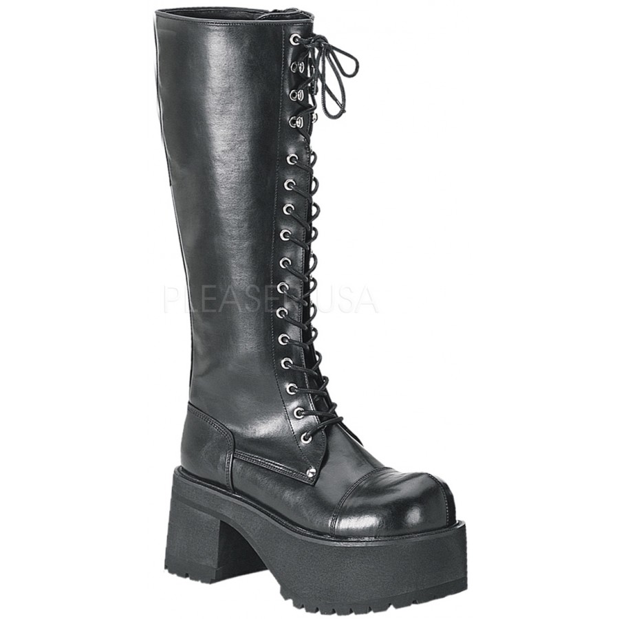 2 inch heel combat boots