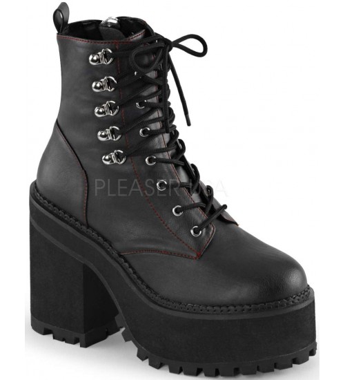 Assault Block Heel Womens Combat Boots