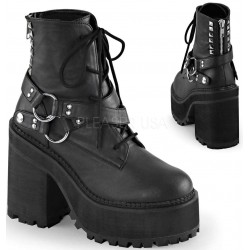 Assault Wrapped Block Heel Womens Combat Boots