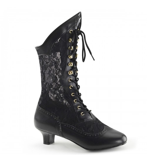 Victorian Dame Black Lace Boots