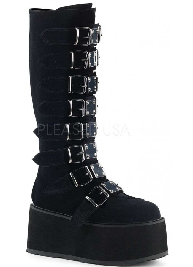 flatform knee high boots