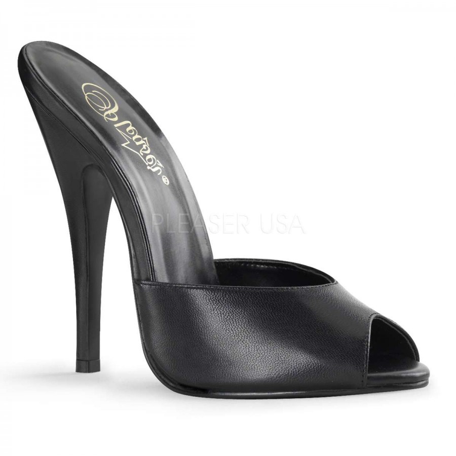 Heel Toe Domina High Peep Slide Leather 8ONPXn0wk