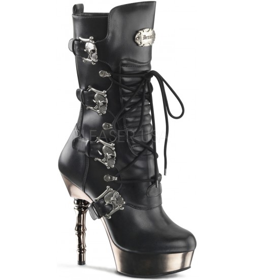 Spine Heeled Muerto Calf High Boots