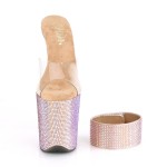 Bejeweled Rose Gold 8 Inch High Platform Sandal