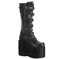 Mens Extreme Platform Knee Bootswith Lace Up Strap