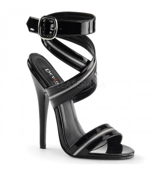 Zippered Domina High Heel Sandal