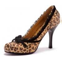 Satin Doll Leopard Print High Heel Pump