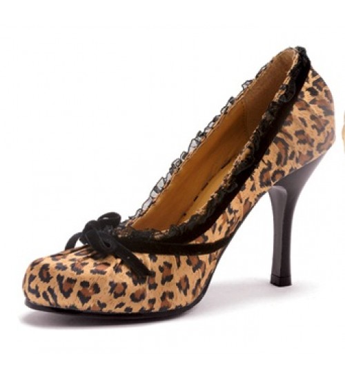 Satin Doll Leopard Print High Heel Pump