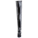 Black Indulge Faux Leather Stiletto Heel Boots