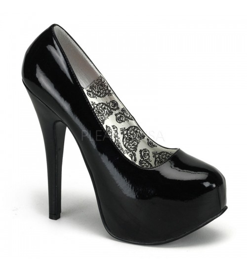 Teeze Black Patent Platform Pump