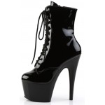 Adore Black Patent Platform Granny Ankle Boots