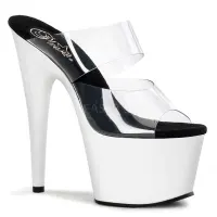 White Platform Adore High Heel Slides