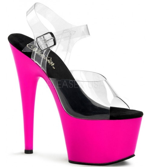 Neon Pink Platform Adore High Heel Sandals