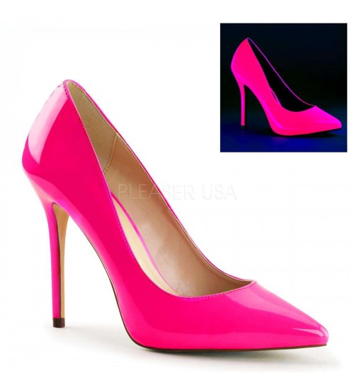 Amuse Neon Fuchsia 5 Inch High Heel Pump