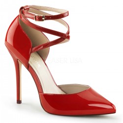 Dorsey Criss Cross Ankle Strap Red Amuse Pump