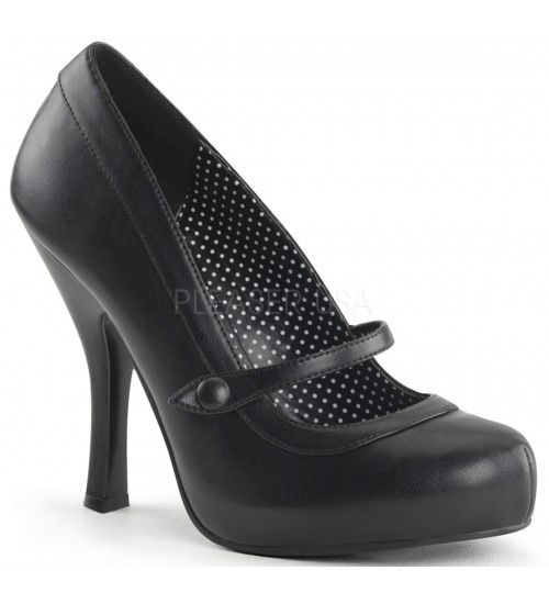 Cutie Pie Black Mary Jane Pin Up Pumps