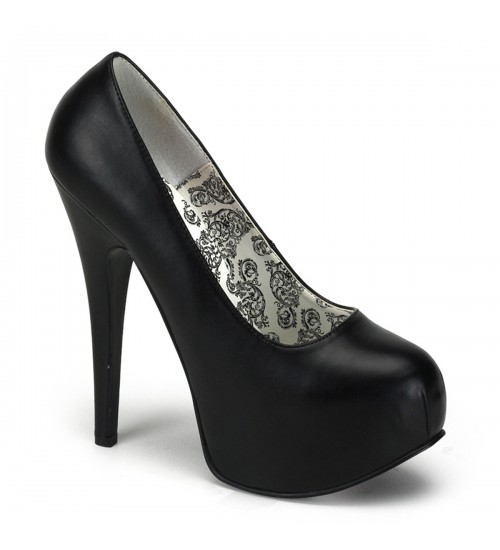 Teeze Black High Heel Platform Pump