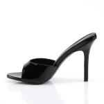 Classique Black Patent 4 Inch Mule