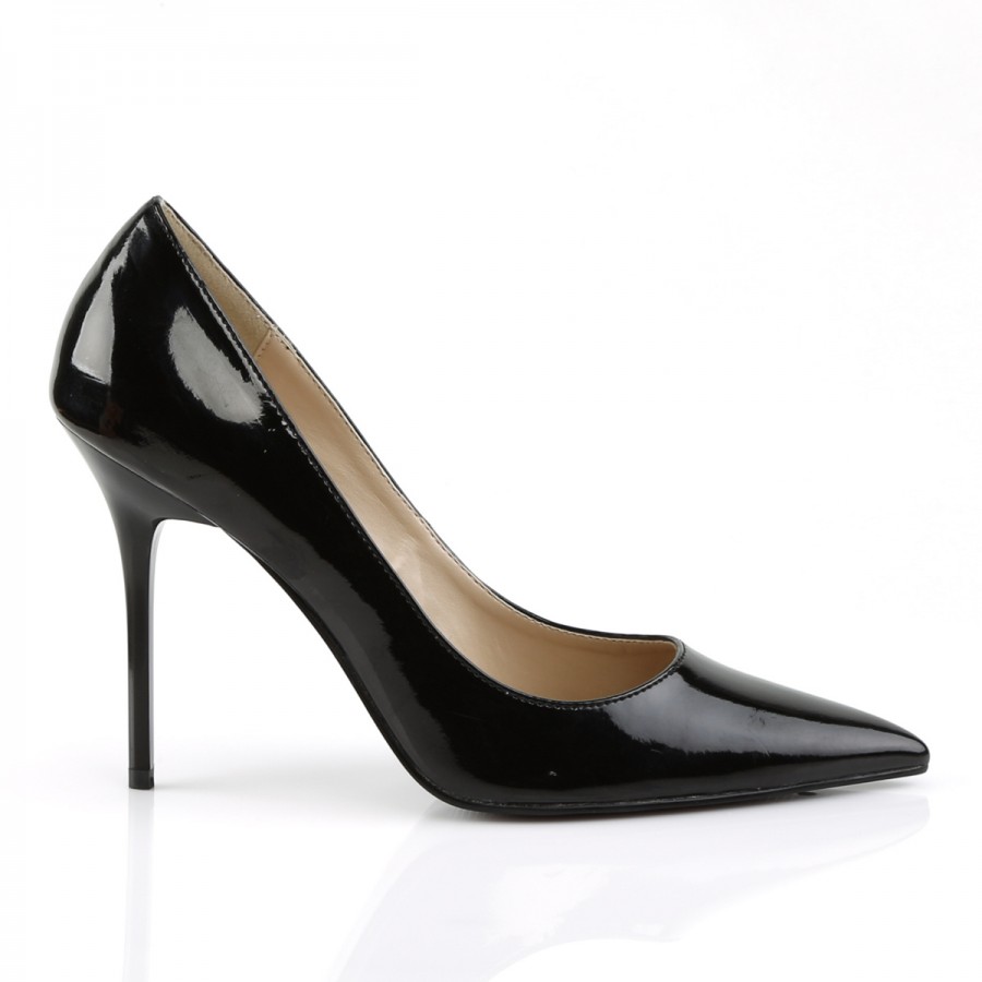 Classique Black Patent 4 Inch High | Large Size