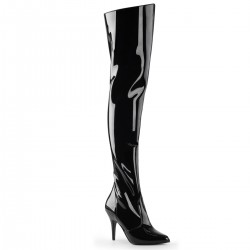 Vanity Black Thigh High Boots