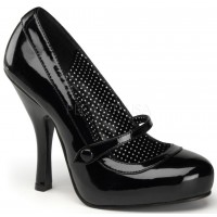 Cutie Pie Black Patent Mary Jane Pin Up Pumps