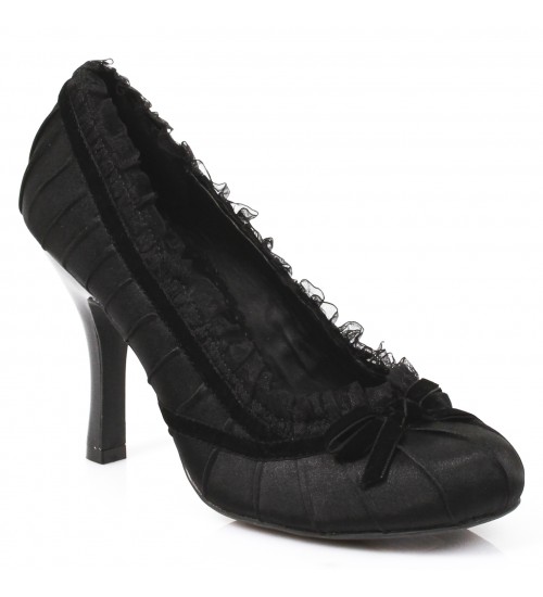 Satin Doll Black High Heel Pump