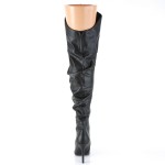 Classique Black Scrunch Thigh High Boot