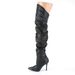 Classique Black Scrunch Thigh High Boot