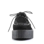 Black Faux Suede Mens Creeper Loafer