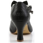 Flapper Black T-Strap Bow Pump